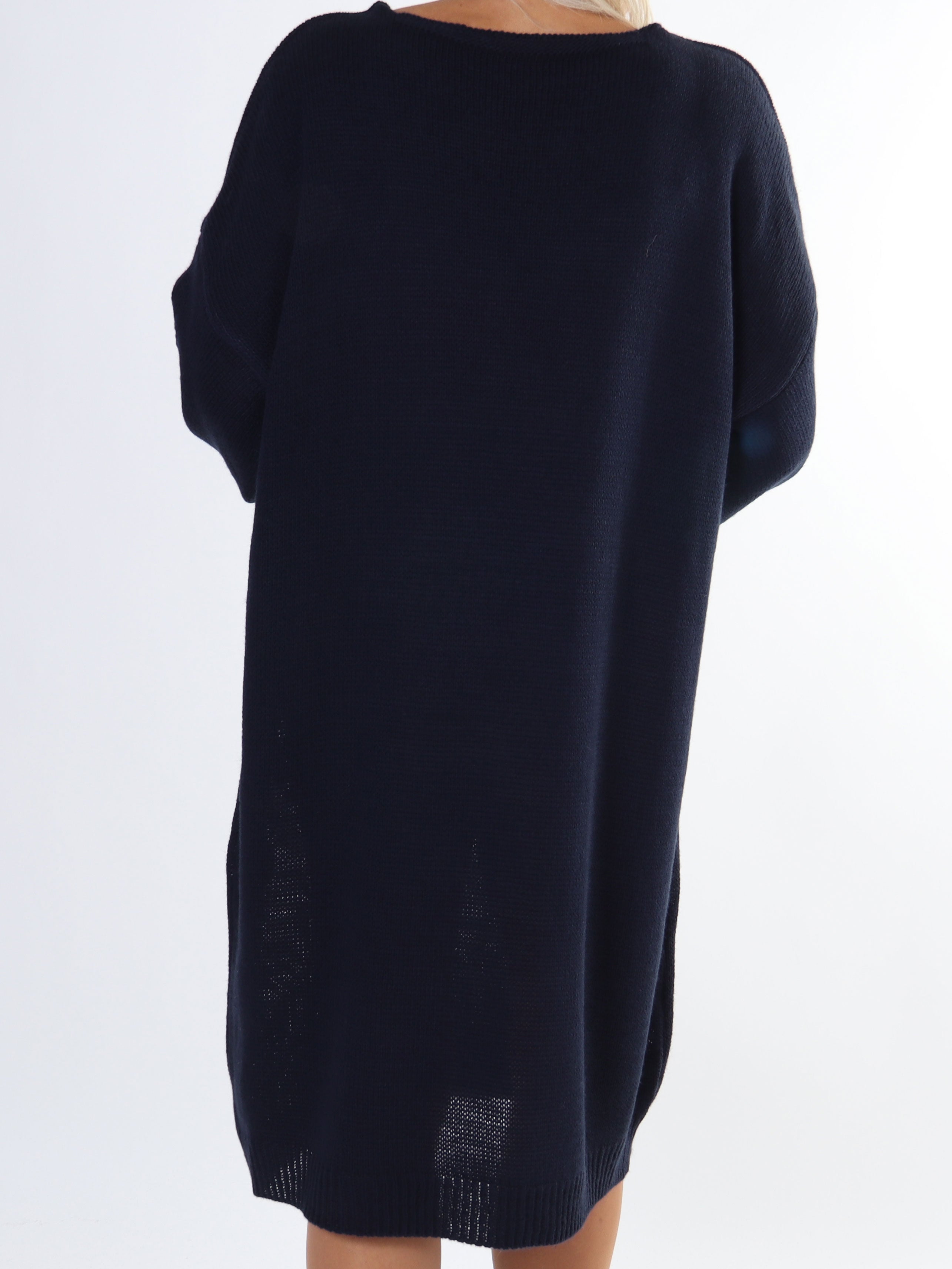 Lela - Plus size strikkjole med hjerter